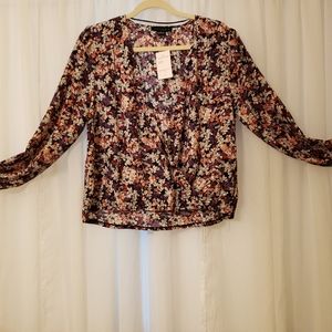 Sanctuary multi-colored long sleeve blouse